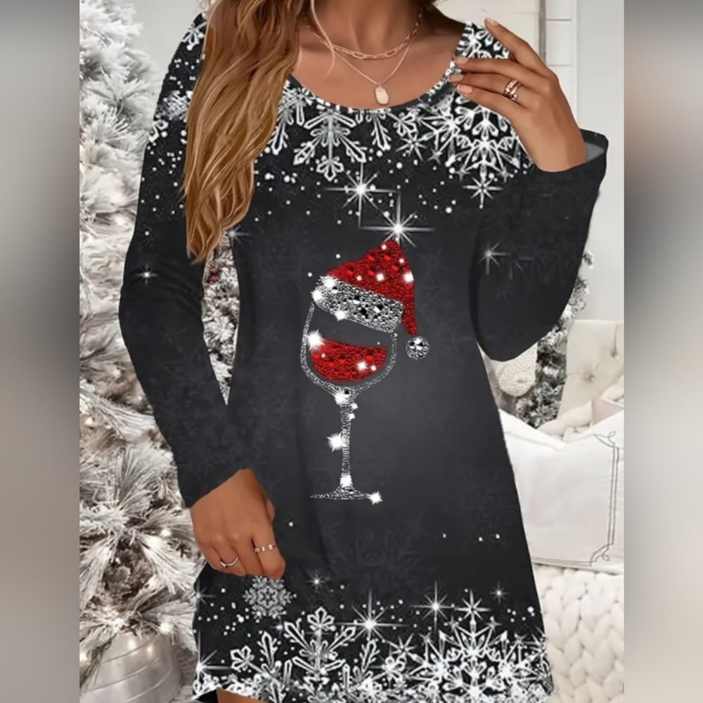 Adorable Holiday Long Sleeve Dress!